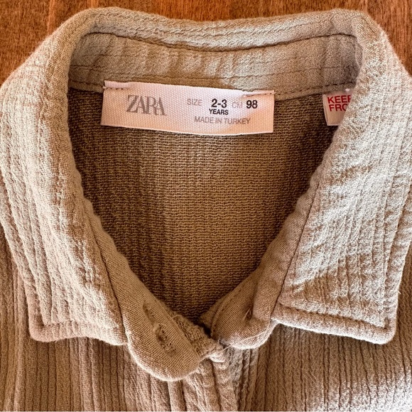 EUC Zara Long Sleeve Button Dress - Picture 3 of 3